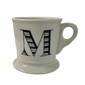 Anthropologie Monogram coffee Mug Letter M 14 oz